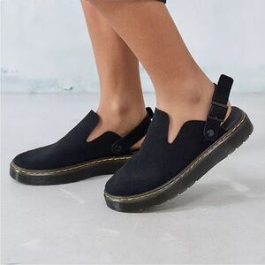 Dr. Martens Black Suede Carlson Mule 8
